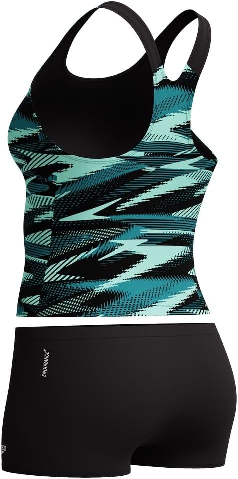 Speedo Damen Hyperboom Tankini Tankini Badeanzug 28 Arctic Glass, 28 Arctic Glass