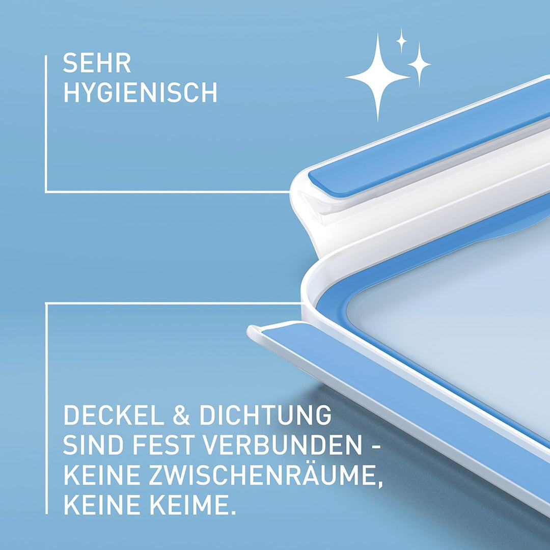 Emsa Clip &amp; Close kleines Lunch-Set, 4x Frischhaltedosen mit 0,2 Liter, 100% dicht/gefrierfest/mikro