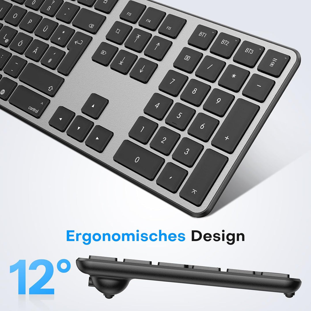 OMOTON Tastatur Maus Set Kabellose für MacBook Air/MacBook Pro/iMac/iMac Pro/Mac mini, Bluetooth Fun