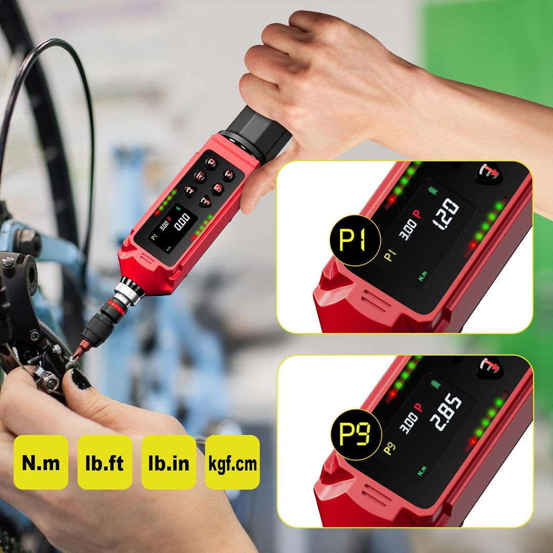 Digitaler Drehmomentschraubendreher 1/4 Zoll, 0.045-3NM Drehmoment Schraubendreher Einstellbar, ±1%