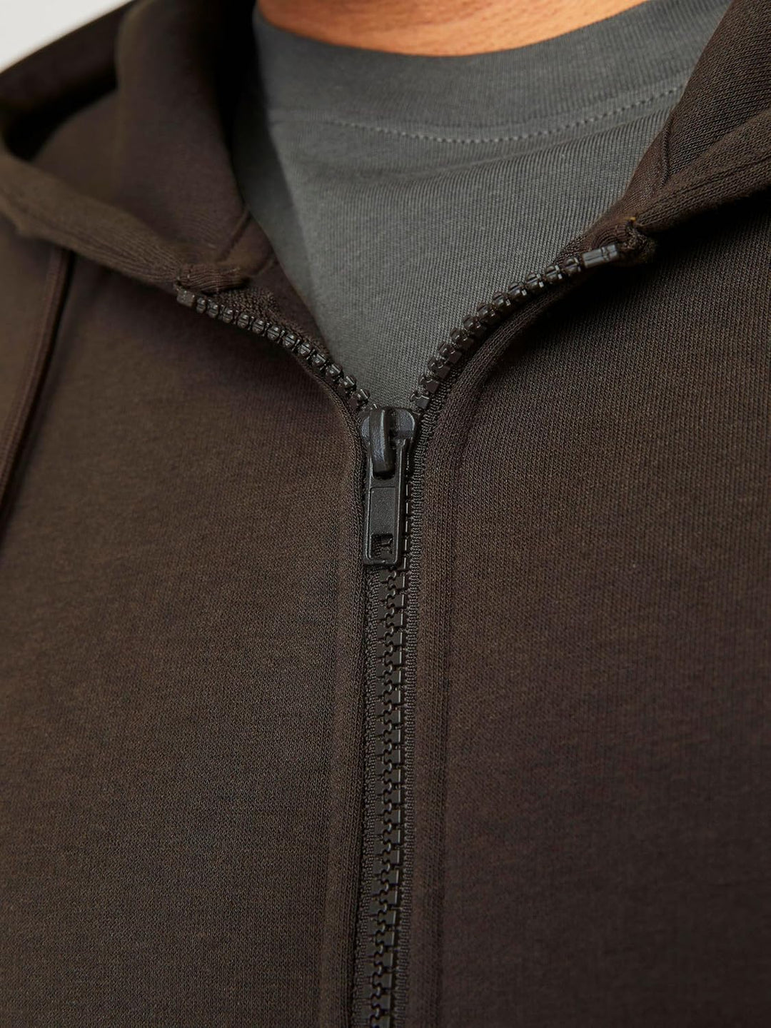 JACK & JONES Regular Fit Kapuzenjacke Hoodie mit Reissverschluss Uni Zip Pullover Sweater JJEBRADLEY