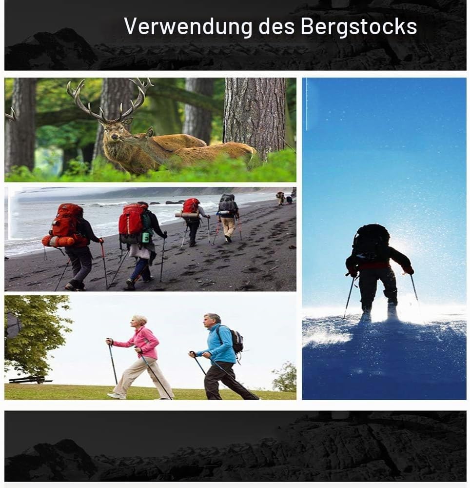 Wanderstock, faltbar, Wanderstock, Kork, atmungsaktiv, Trekking, stossfest, rutschfest, rutschfest,