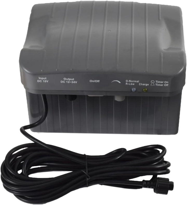 Agora-Tec® 20W-BL-Li Beleuchtete Solar Teichpumpe 20 Watt monokristallin mit Lithium-Fe Akku und 6 F