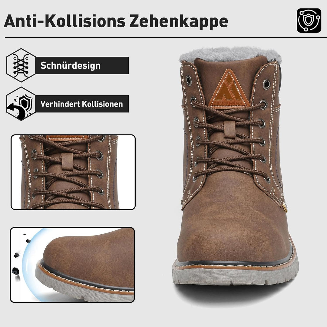 Mishansha Winterschuhe Herren Stiefel Warm Gefüttert Winterstiefel Damen Wasserdicht Outdoor Schnees