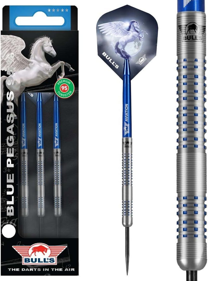 Bull's NL Steel Darts Blue Pegasus 95% Tungsten Steeltip Darts Steeldart 23 Gr, 23 Gr