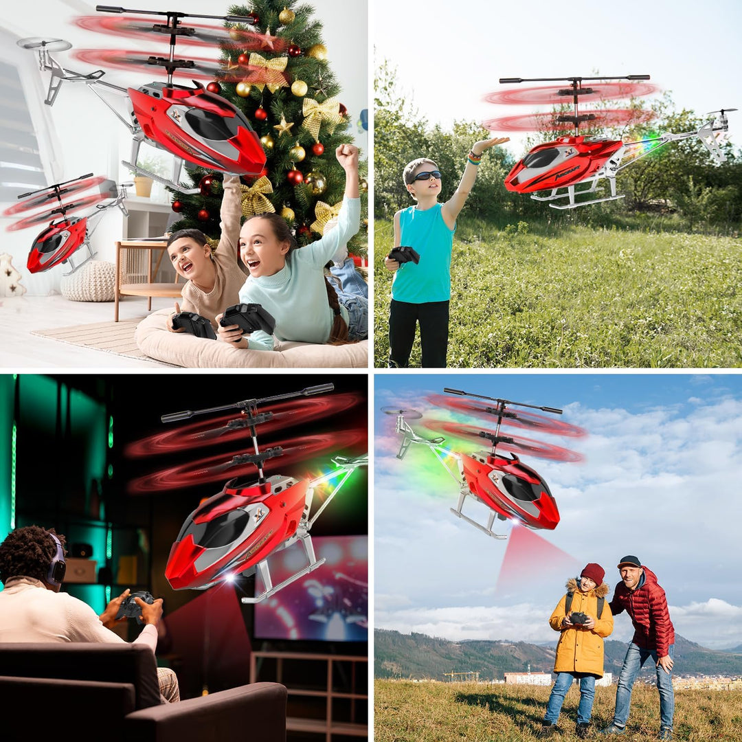 TERRAMUS RC Hubschrauber- 2.4G Ferngesteuerter Hubschrauber Indoor RC Helikopter Spielzeug mit LED-L