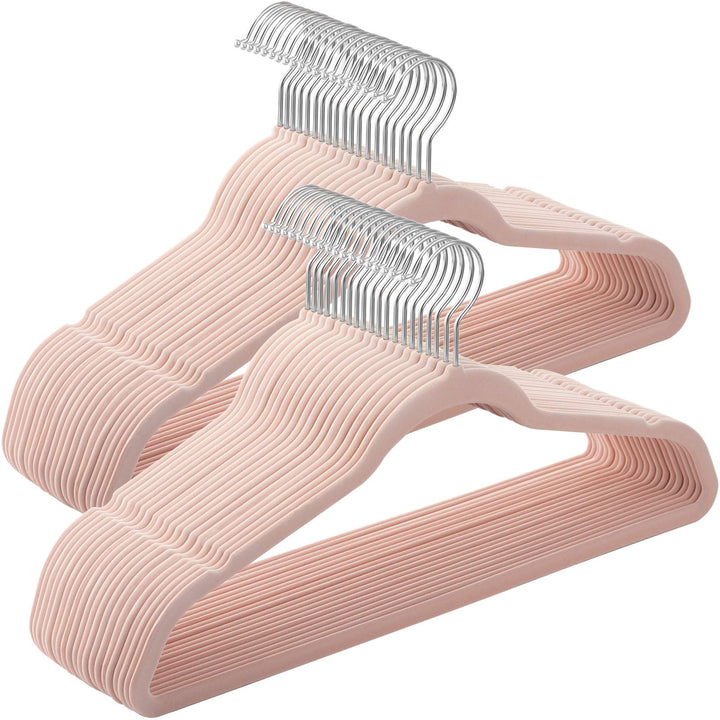 SONGMICS Kleiderbügel Samt, 50er Set, Jackenbügel, 41,5 cm breit, Anzugbügel, dünn, gut belastbar, u