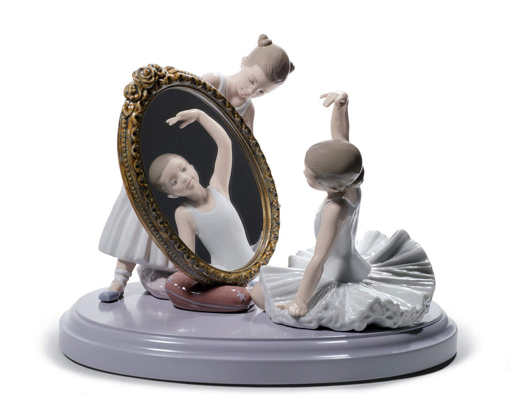 LLADRÓ Ballettmädchen-Figur Meine Perfekte Pose. Ballerina. Porzellan.