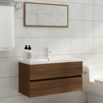 homiuse 90x38.5x45 cm Waschbeckenschrank mit Schublade Badezimmerschrank Badezimmer Möbel Waschbecke