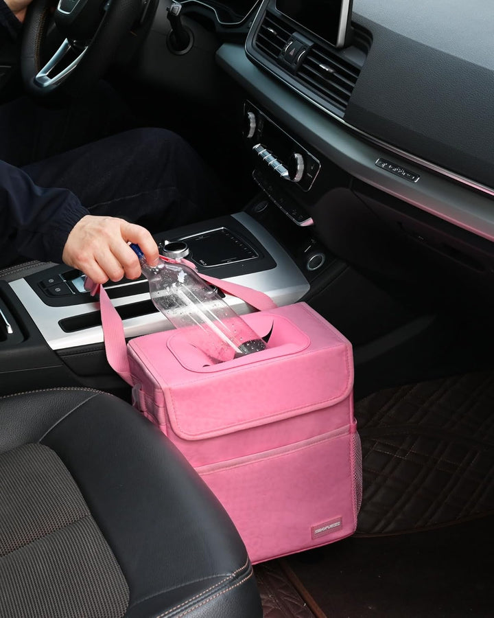 SIBOFUEGO Niedlicher Auto-Mülleimer – multifunktionales Auto-Zubehör für Damen, Auto-Organizer und A