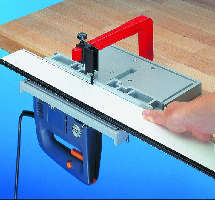 Neutechnik Präz.-Stichsägetisch für jede Stichsäge - Basisgerät + 4 extra langen Sägeblätter Typ BOS