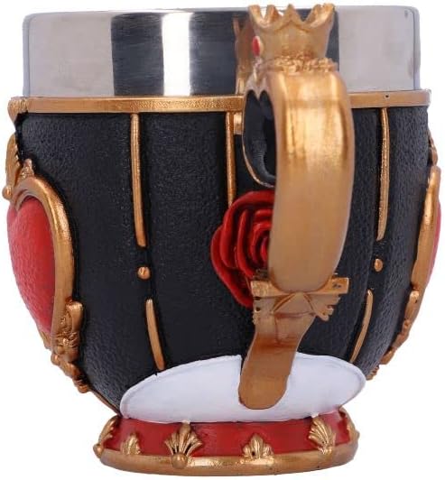 Nemesis Now Pinkys Up Queen of Hearts Becher, 11 cm, Kunstharz, Schwarz