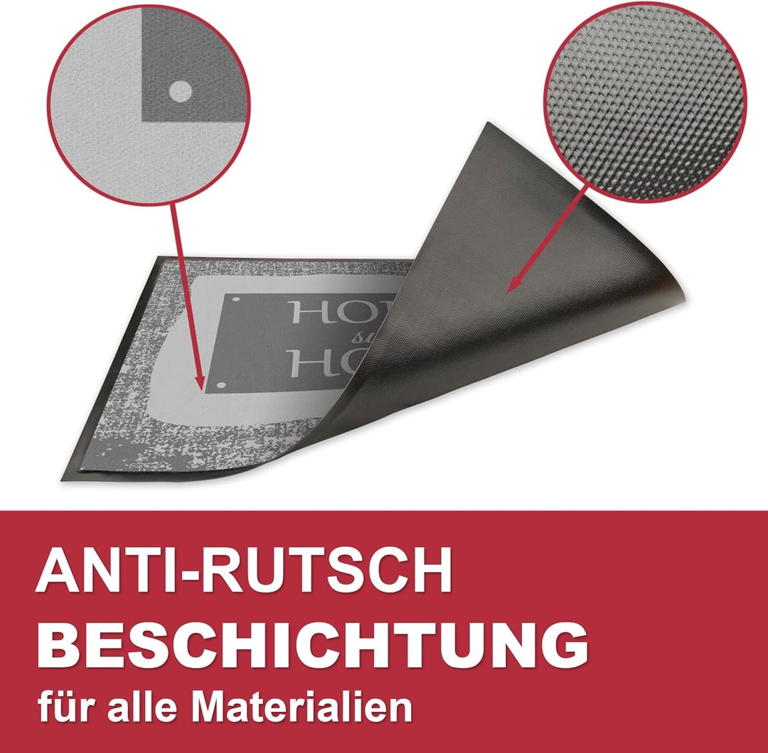 Valia Home Hochwertige Fussmatte 60x80 cm (Large) – Schmutzfangmatte für Innen & Aussen, rutschfest