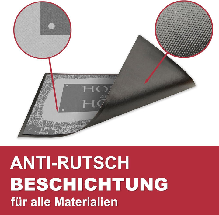 Valia Home Hochwertige Fussmatte 60x80 cm (Large) – Schmutzfangmatte für Innen & Aussen, rutschfest