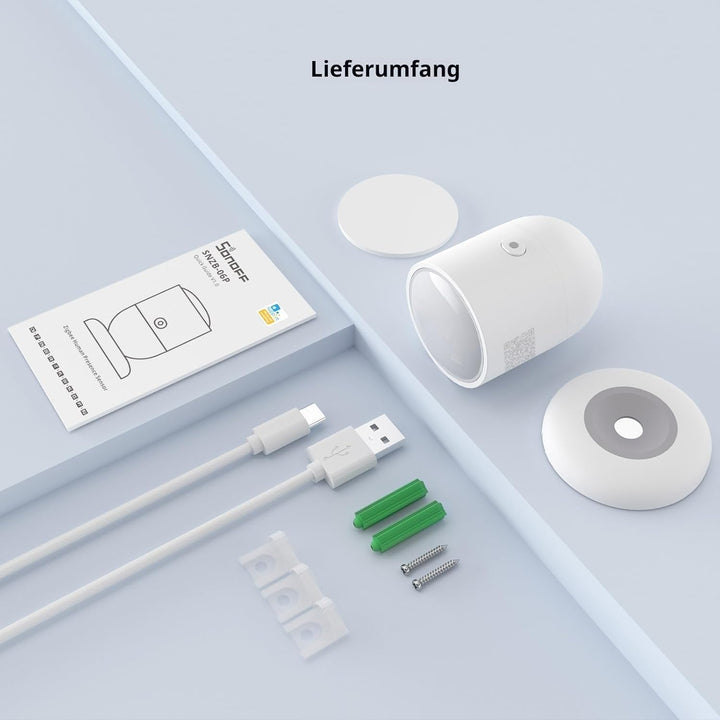 SONOFF SNZB-06P Zigbee 3.0 Menschlicher Präsenzsensor, Menschliche Präsenz Sensor Detektor,5,8 GHz M