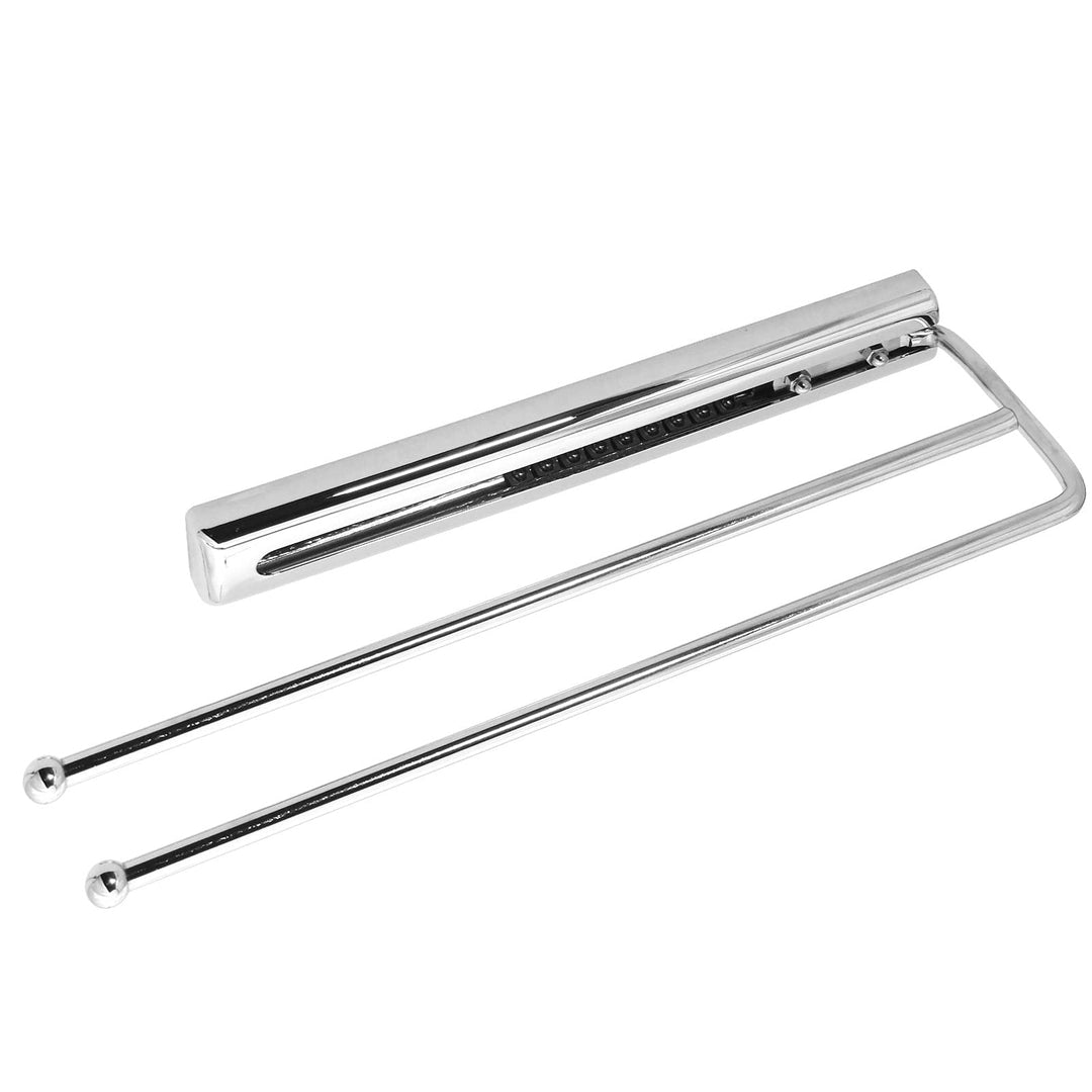 SO-TECH® Handtuchauszug Chrom 2-armig 410 mm Handtuchhalter Handtuchstange 2-armig rund 410 mm Chrom