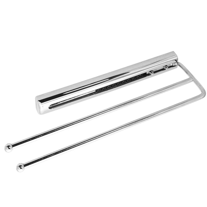 SO-TECH® Handtuchauszug Chrom 2-armig 410 mm Handtuchhalter Handtuchstange 2-armig rund 410 mm Chrom