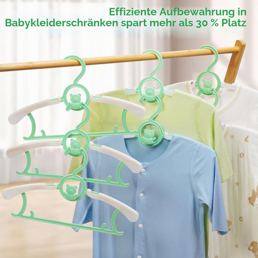 HGYZE Baby Kleiderbügel Kinder Antirutsch, 29-37cm Ausziehbare Kinderkleiderbügel, 20 Stück Kleiderb