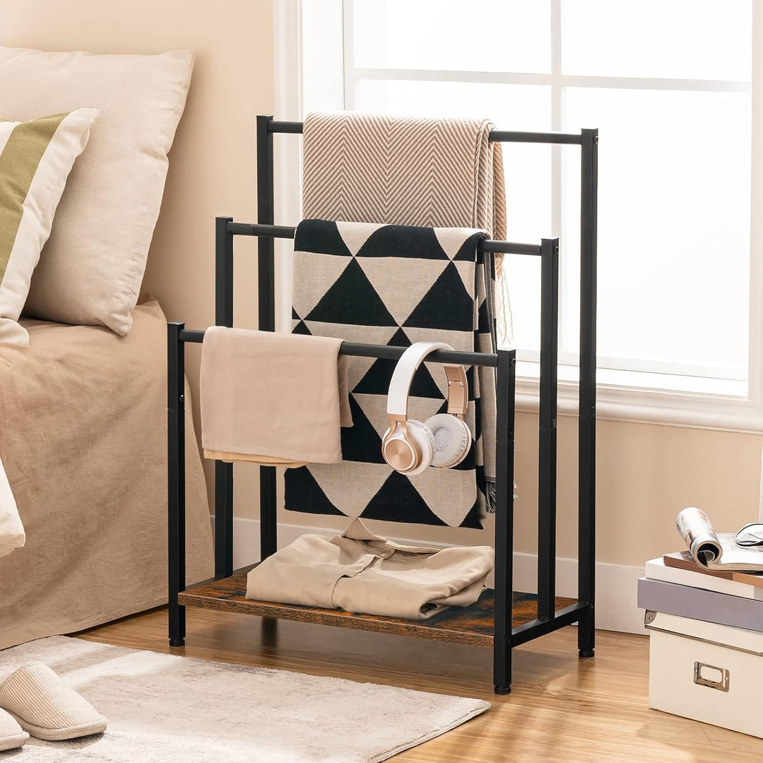 HOOBRO Handtuchständer, Handtuchhalter Freistehend für Badezimmer, Handtuchleiter stehend mit 3 stan