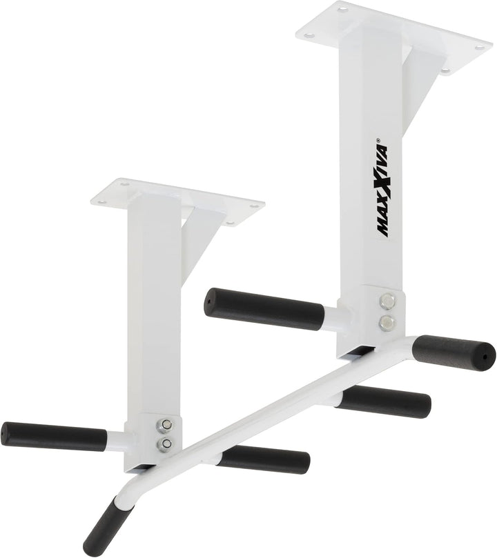 MAXXIVA Klimmzugstange für Deckenmontage hellgrau Workout Kraftübungen Bodybuilding Fitness-Training