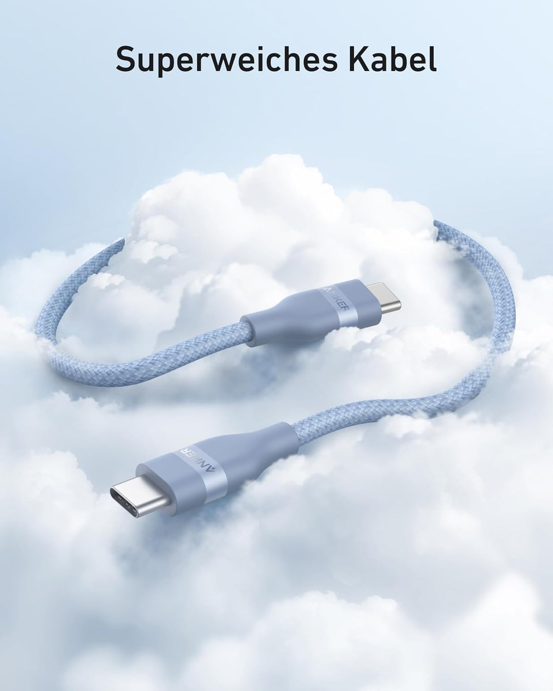 Anker Nano 240W USB C auf USB C Kabel, [1 Stück 1,8m] PD 3.0 Schnellladekabel USB C Kable, flexibel