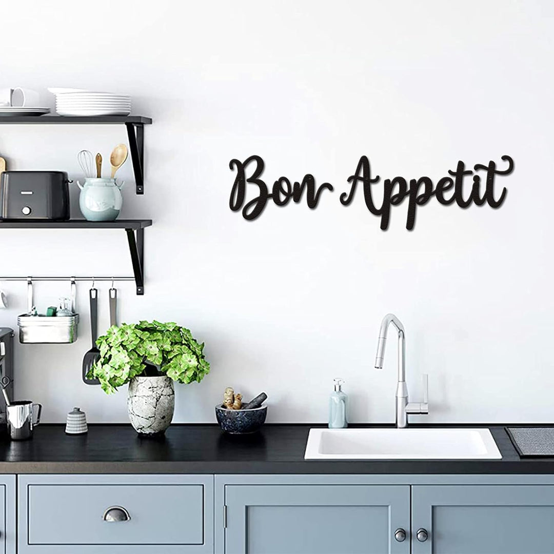 Bon Appetit Wanddekoration, Bon Appetit, Metall-Wandschild, Bauernhaus, Küche, Wandkunst, Esszimmer,