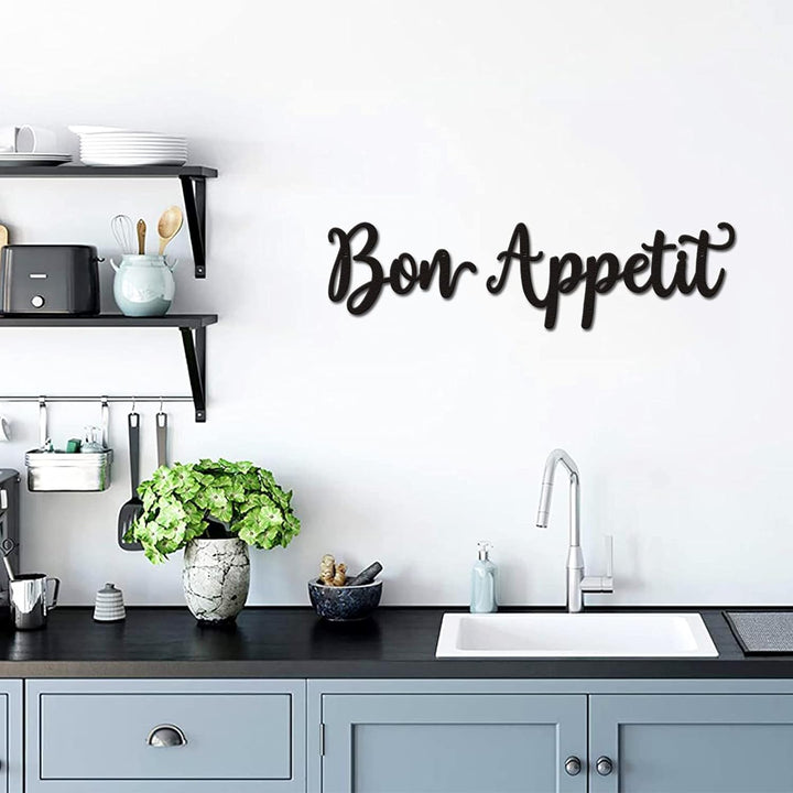 Bon Appetit Wanddekoration, Bon Appetit, Metall-Wandschild, Bauernhaus, Küche, Wandkunst, Esszimmer,