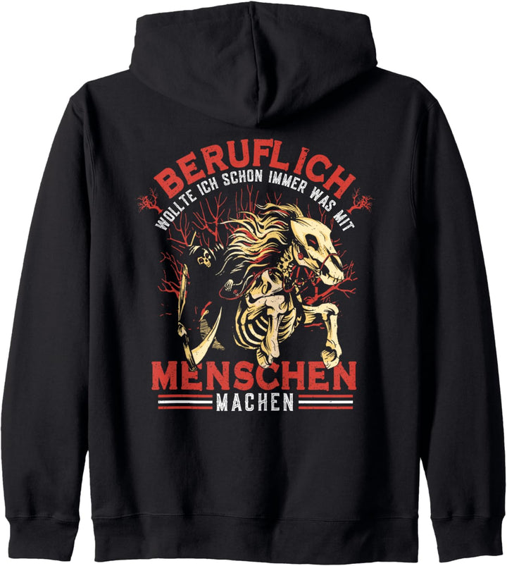Sensenmann Mit Sense Beruflich Wollte Ich Kapuzenjacke
