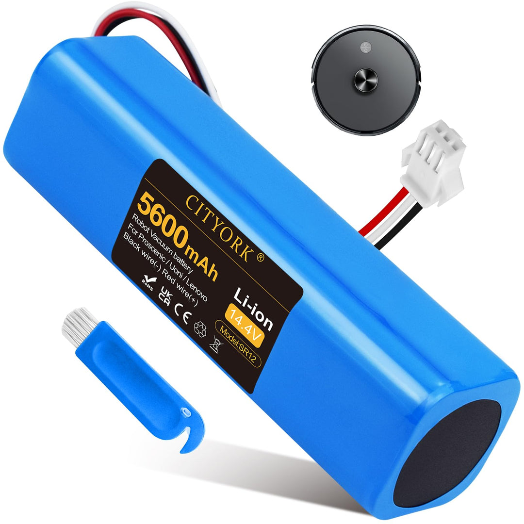 CITYORK 14,4 V 5600 mAh Li-Ion Akku für Proscenic M7 M8 Pro/Uoni V980 Plus/Lydsto R1 / Roidmi Eve Pl