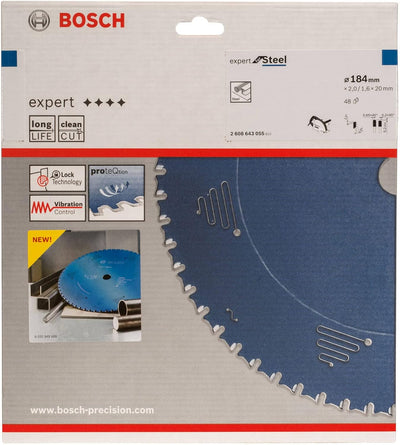 Bosch Accessories Bosch Professional 1x Kreissägeblatt Expert for Steel (für Stahl, Sägeblatt Ø 184