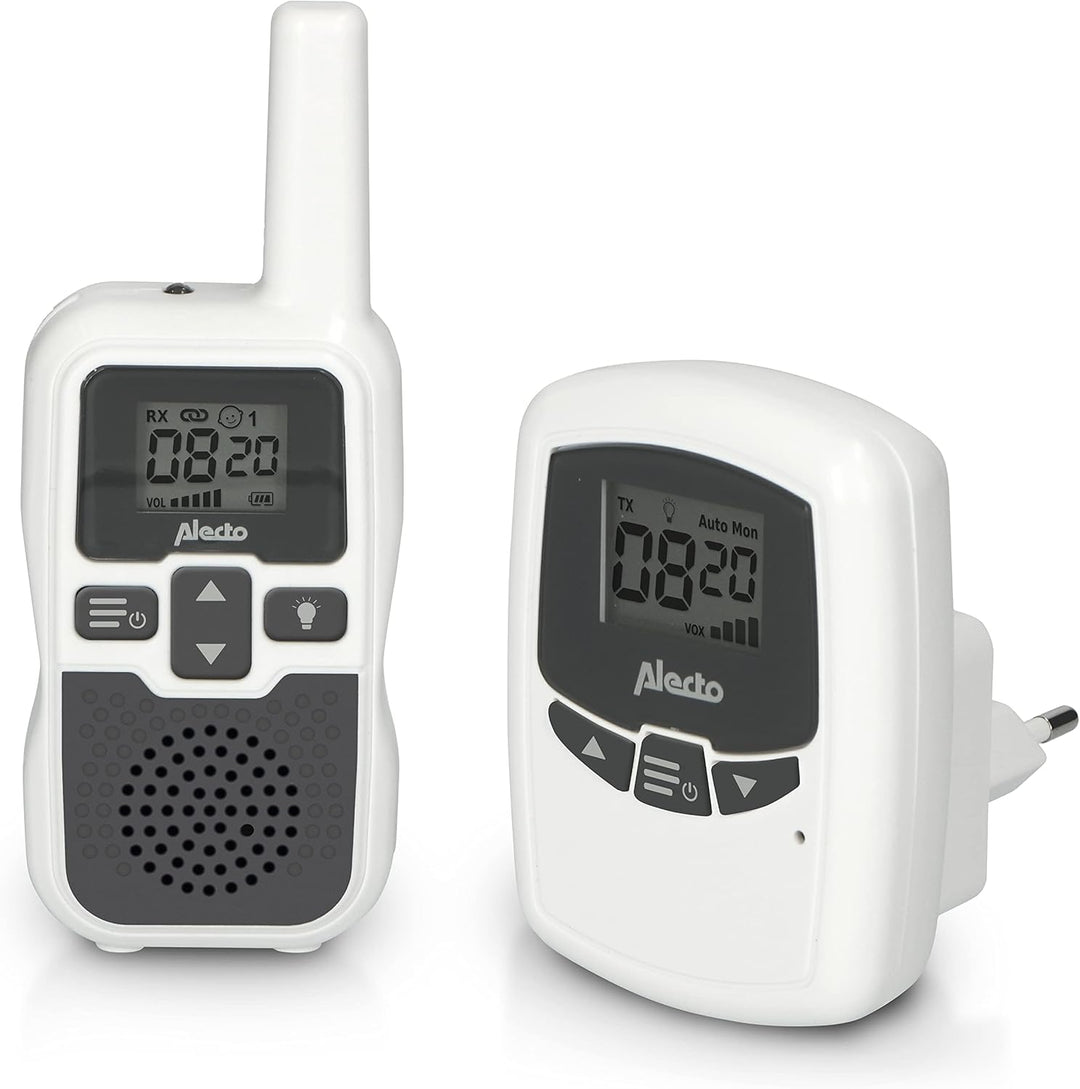 Alecto Baby DBX-80 - Babyphone mit Reichweite von bis zu 3.000 Metern - Weiss/Anthrazit