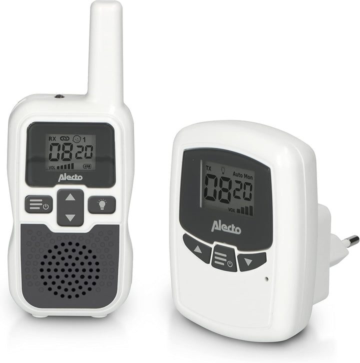 Alecto Baby DBX-80 - Babyphone mit Reichweite von bis zu 3.000 Metern - Weiss/Anthrazit