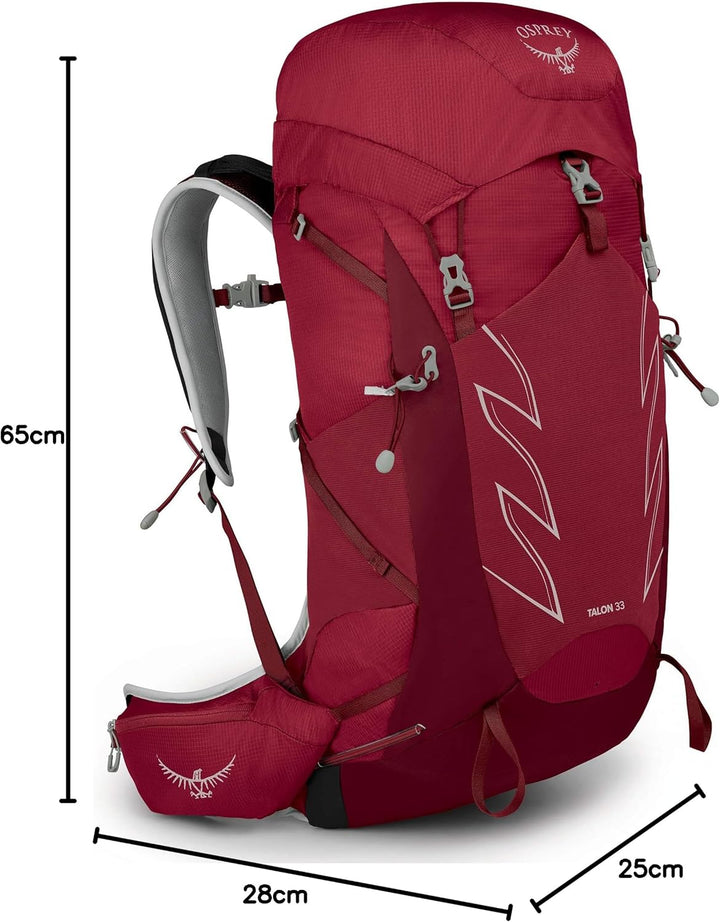 Osprey Talon 33 Wanderrucksack für Männer S-M Cosmic Red Single, S-M Cosmic Red Single