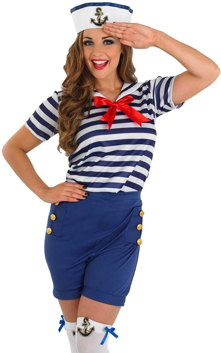 Fun Shack Matrosen Kostüm Damen, Faschingskostüm Matrose Damen, Faschingskostüme Damen Marine, Fasch