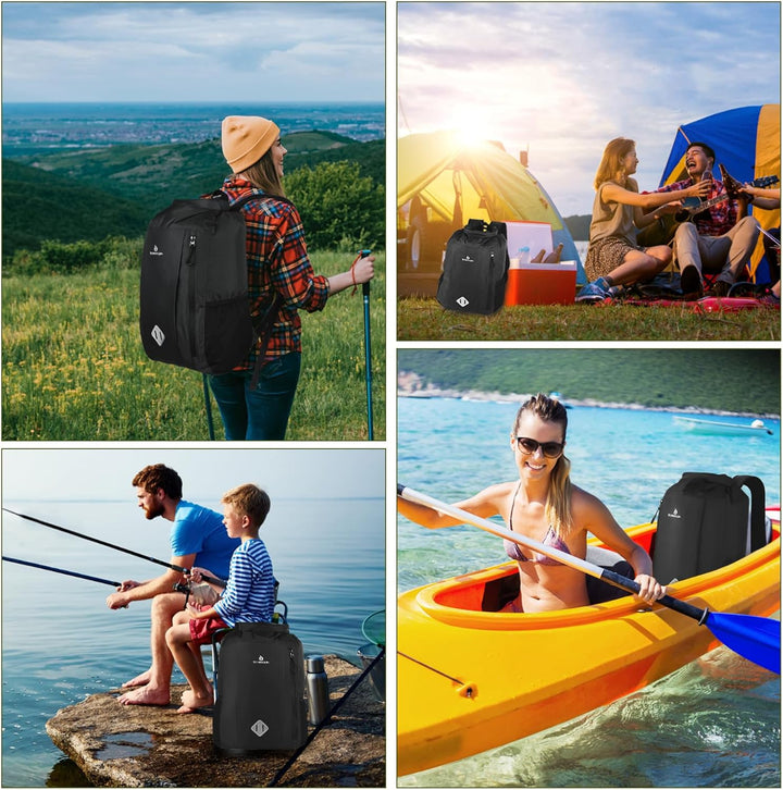 Wasserdichter Dry Bag Rucksack,20L IPX8 Wasserfester rucksack Rolltop mit Handyhülle,Wasserdichte ta