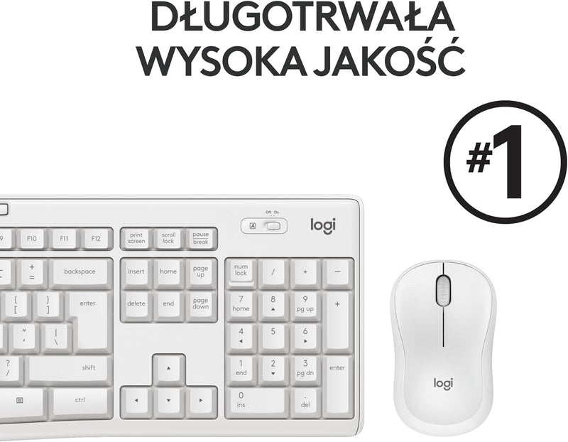 Logitech MK295 kabelloses Tastatur-Maus-Set mit SilentTouch-Technologie, Shortcut-Tasten, optischer