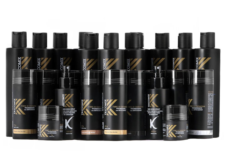 Tricomix Fibre Black 12gr - Volumisierende Keratinfasern Mit Anti-Haarausfall-Effekt Schwarz 12 gram