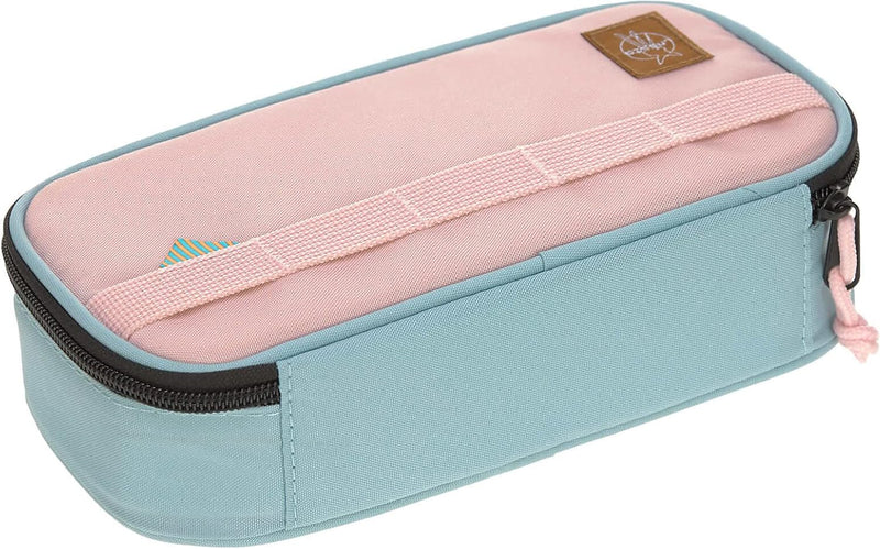 LÄSSIG Schlampermäppchen Stiftemäppchen School Spacy Pencil Case Unique Rose/Blue/Black, Rose/Blue/B