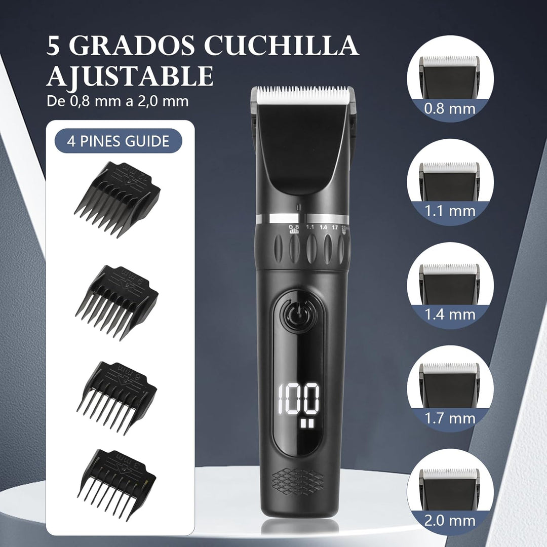 Cozary Haarschneidemaschine, Barttrimmer Herren Profi mit LED-Anzeige, 180 Min, Bartschneider Herren