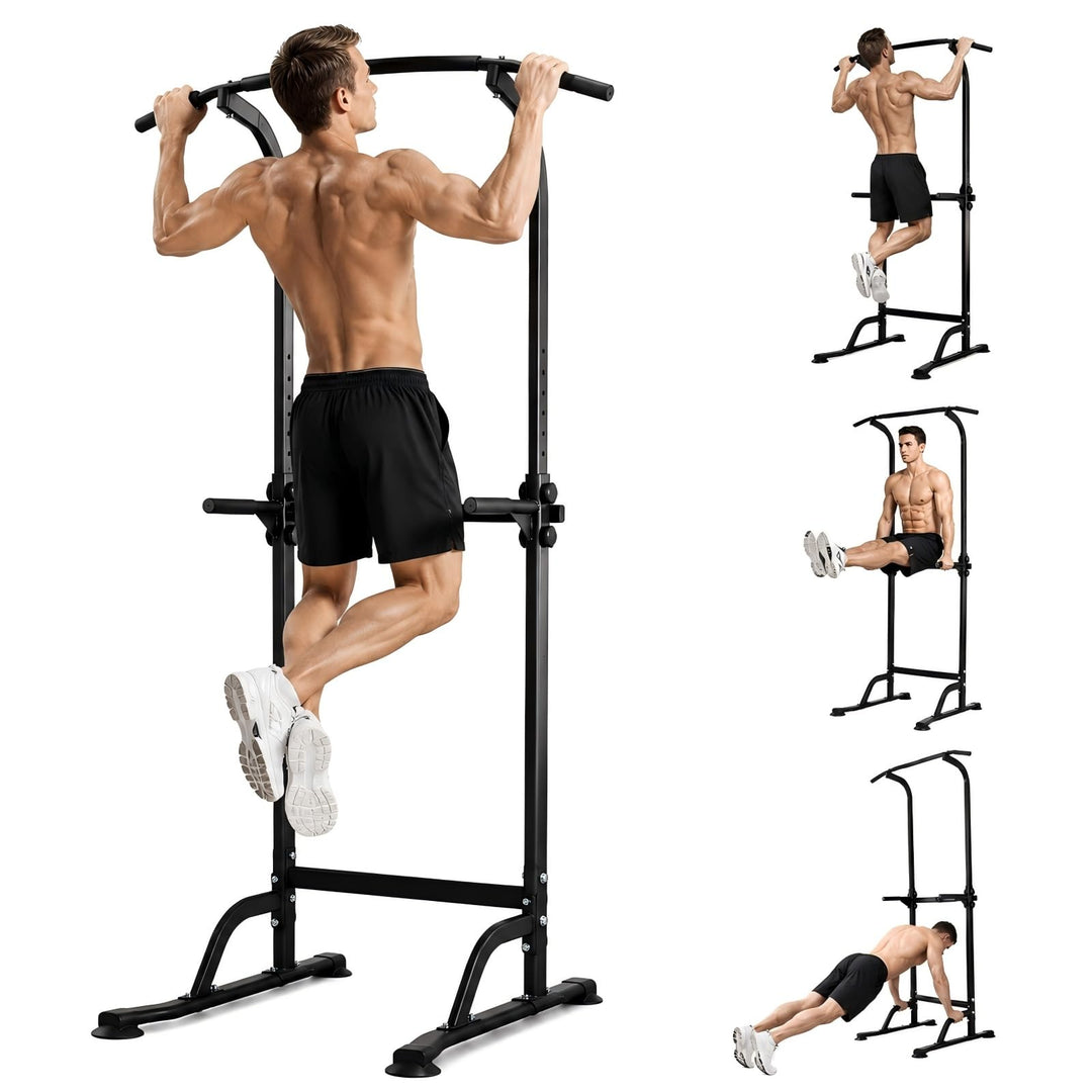 Zstar Power Tower Dip Station für Home Gym, verstellbare Klimmzugstange mit Dip Bars, Kraftstation f