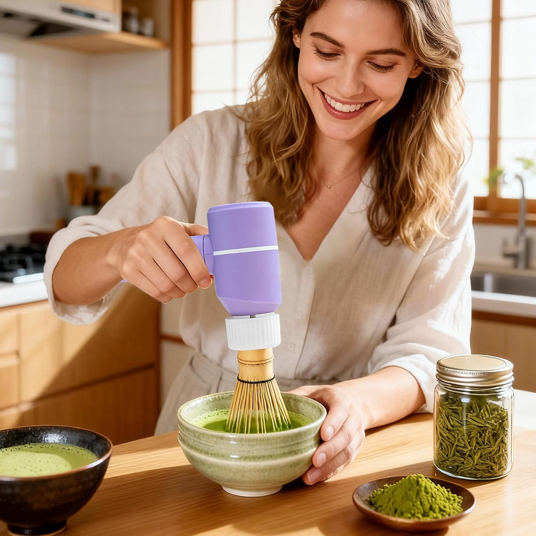 Matcha Schneebesen Elektrisch, Handlicher Matcha Quirl, Wiederaufladbarer Mixer Küchenhelfer, Elektr
