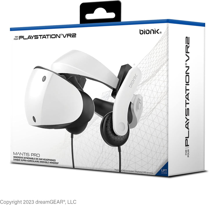 DreamGEAR Bionik Mantis VR Headphones: Compatible with Playstation VR2, Adjustable Design, Direct Co