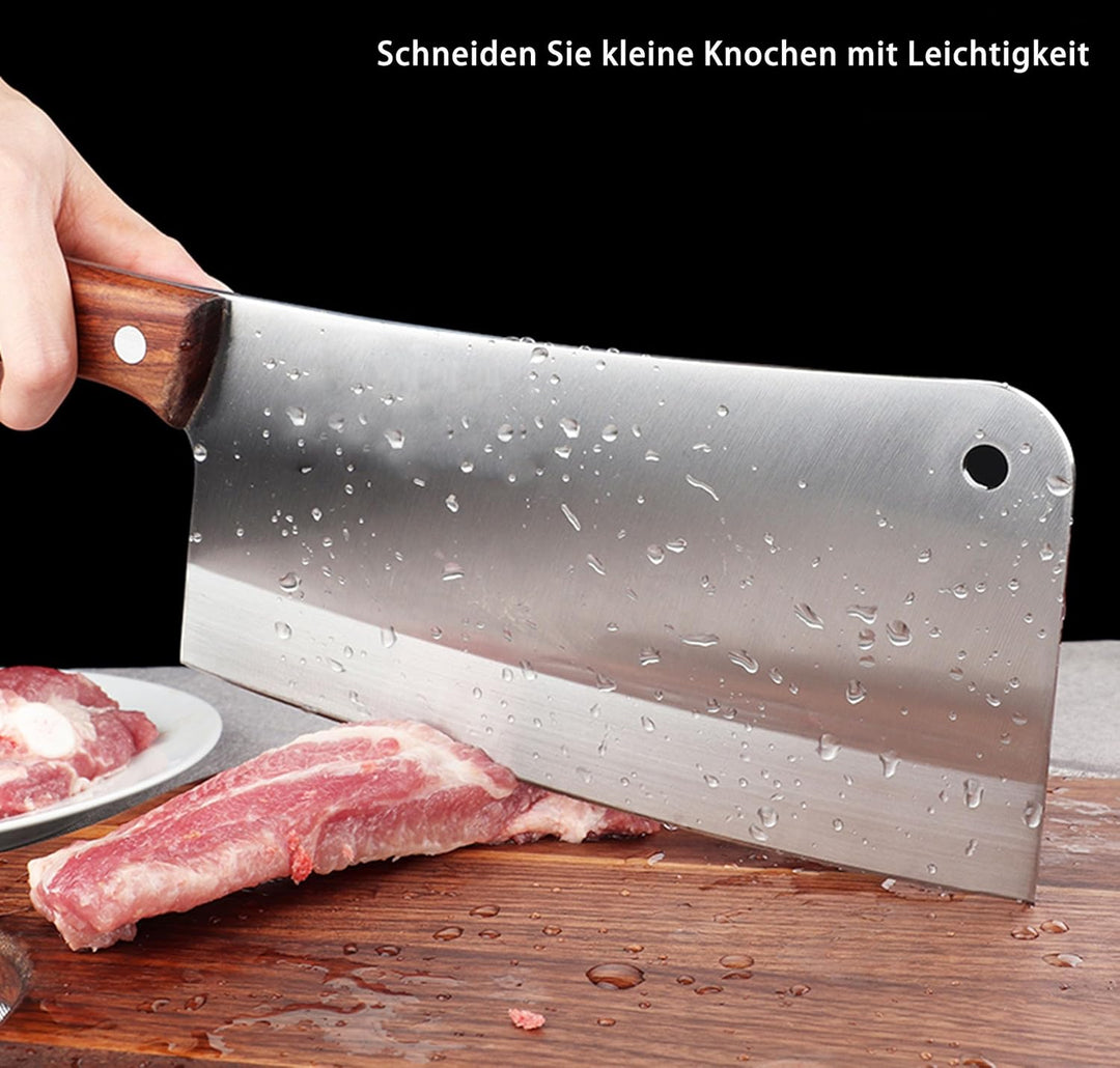 Kitory Hackmesser 18cm, Fleichmesser Extrem Scharf Chinesisches Küchenmesser, Metzgermesser mit Hoch