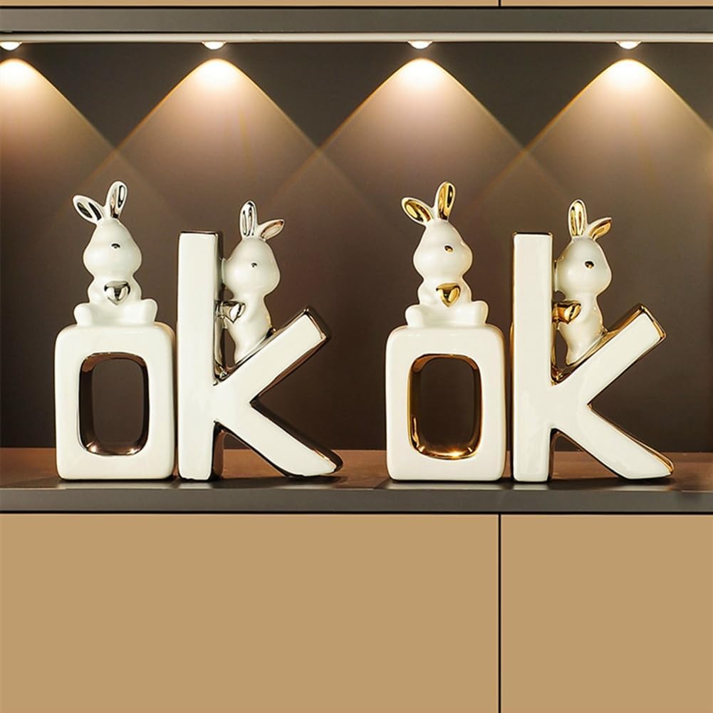 Dekorative Buchstützen, Buchstützen aus Keramik, Moderne Dekoration, dekorative ästhetische, geeigne