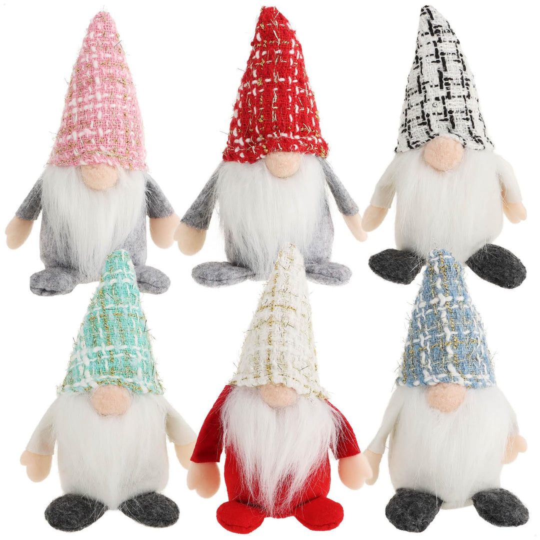 COM-FOUR® 6X Premium Weihnachts-Wichtel 15cm - Weihnachtsdeko - winterliche Zwergen-Figur - Dekoarti