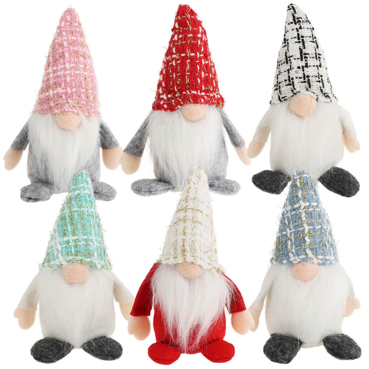 COM-FOUR® 6X Premium Weihnachts-Wichtel 15cm - Weihnachtsdeko - winterliche Zwergen-Figur - Dekoarti