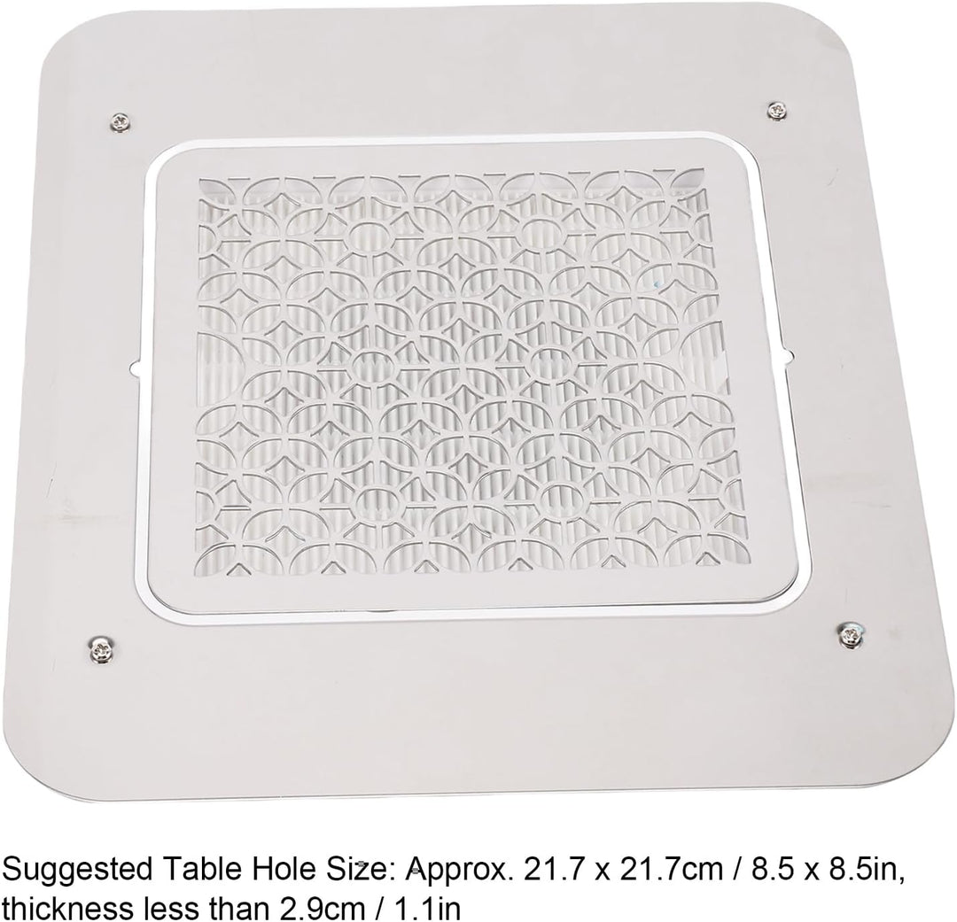 BRRNOO Nagelstaubsammler, Eingebauter Tischschreibtisch, Leistungsstarker 80 W, 3500 U/min, Bürstenl