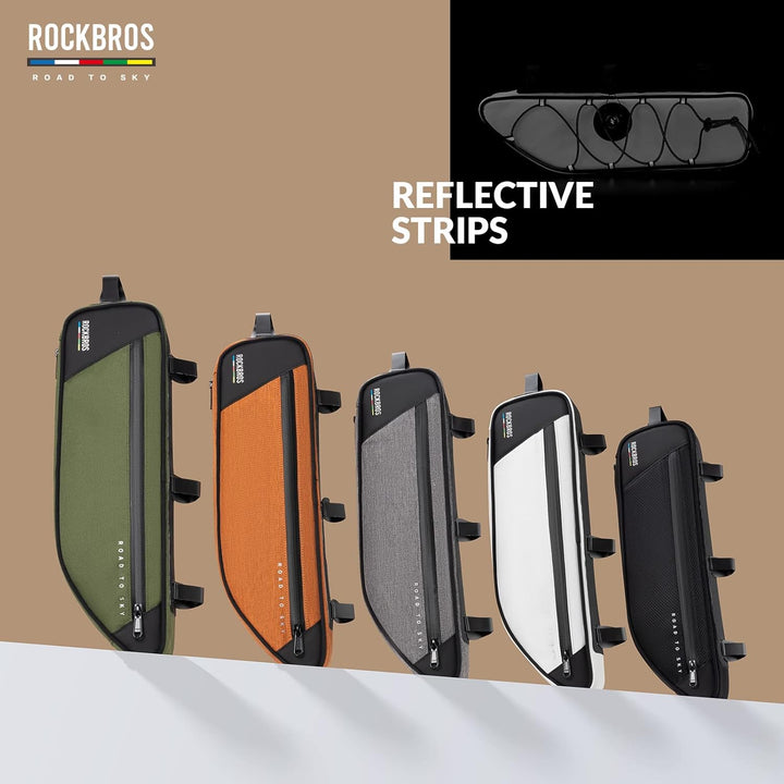ROCKBROS Road-to-Sky Fahrrad Rahmentasche Reflektierende Wasserabweisende Fahrradtasche für Rahmen 2