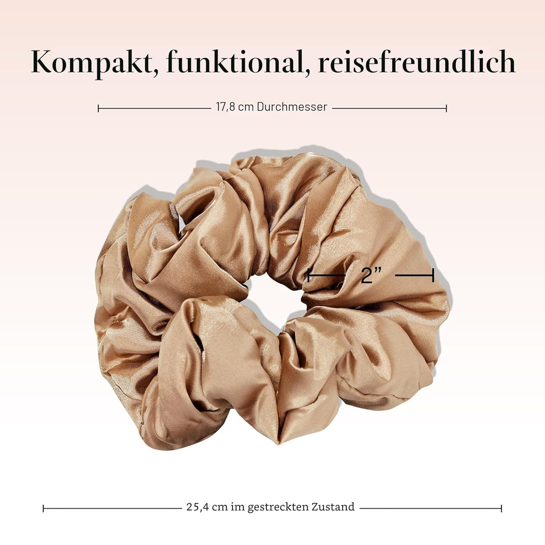 Kitsch Haargummis für Damen und Mädchen, 5 Stück, Schwarz / goldfarben, Anthrazit und Gold