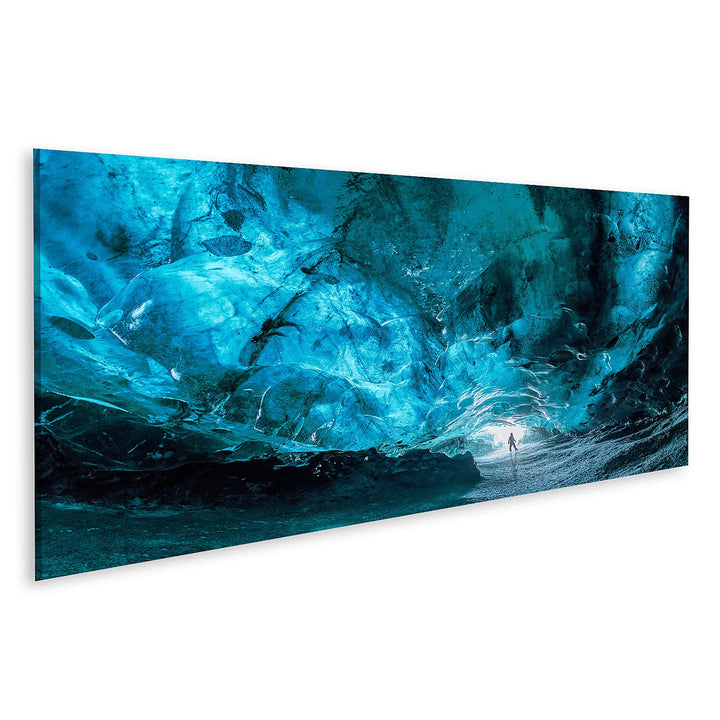 islandburner Bild auf Leinwand Eishöhle Island Vatnajokull Gletscher Bilder Wandbilder Poster HFPR-P